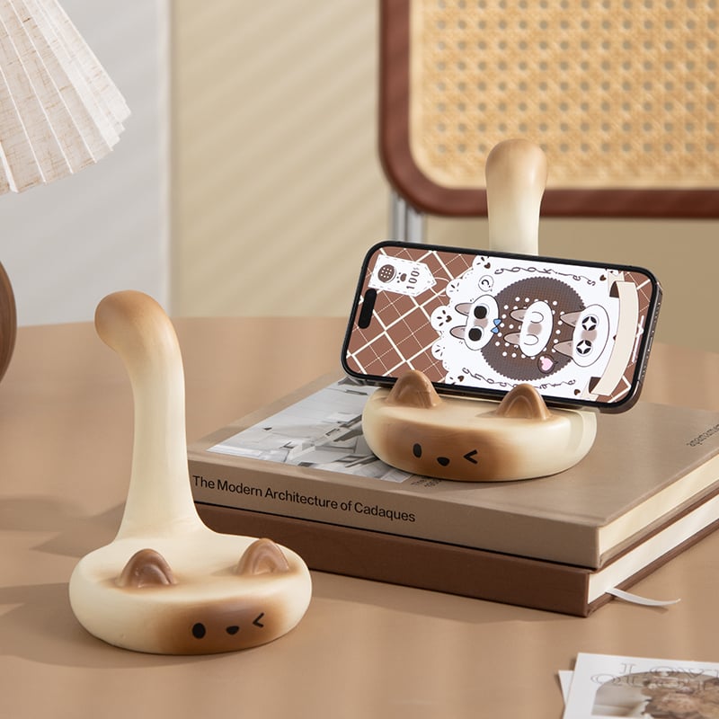 Suport creativ și drăguț pentru telefon, decor de birou, suport pentru tabletă, mic ornament care îmbunătățește dispoziția.