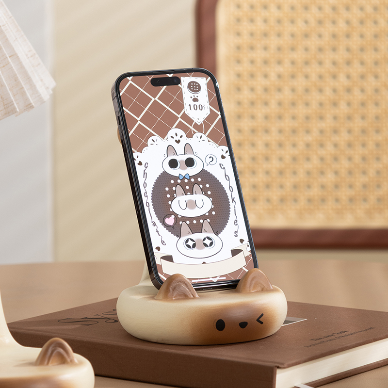 Suport creativ și drăguț pentru telefon, decor de birou, suport pentru tabletă, mic ornament care îmbunătățește dispoziția.