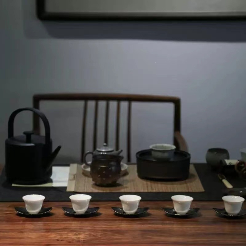 Suporturi pentru ceai din aliaj de cupru, farfurioare japoneze în stil vintage, tavă Kung Fu pentru ceai, baze pentru căni pentru ceremonia ceaiului
