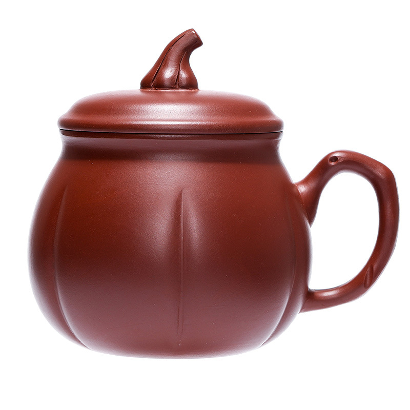 Ceșă de ceai din lut violet Yixing pentru ceai de dovleac, utilizare în birou, gravură cu logo, cadou pentru doamne