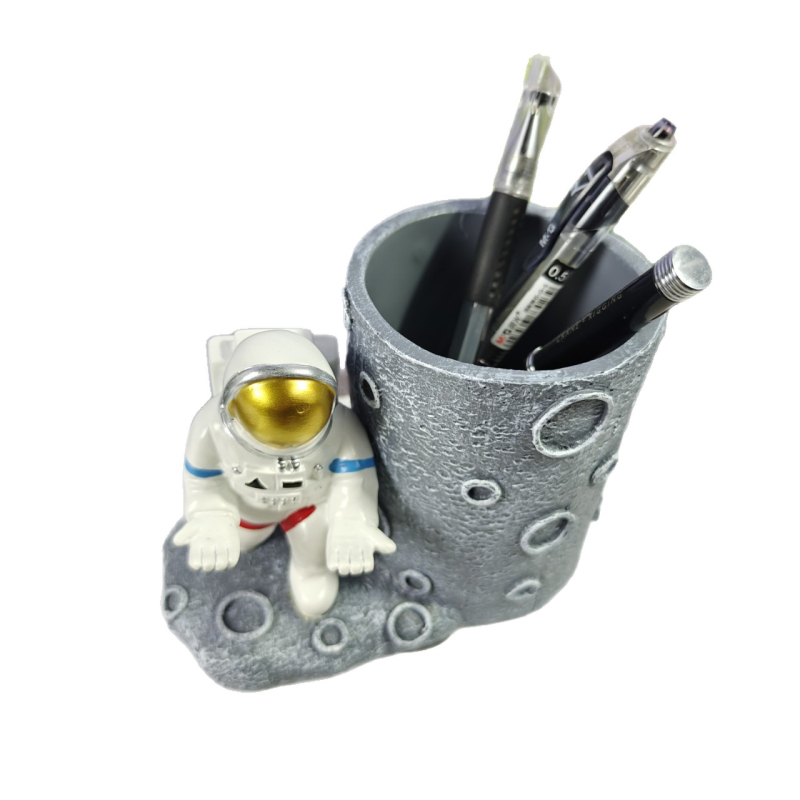 Suport pentru pixuri cu astronaut, în stil modern minimalist, pentru birou; decor creativ, cadou pentru Ziua Profesorului sau pentru ziua de naștere.