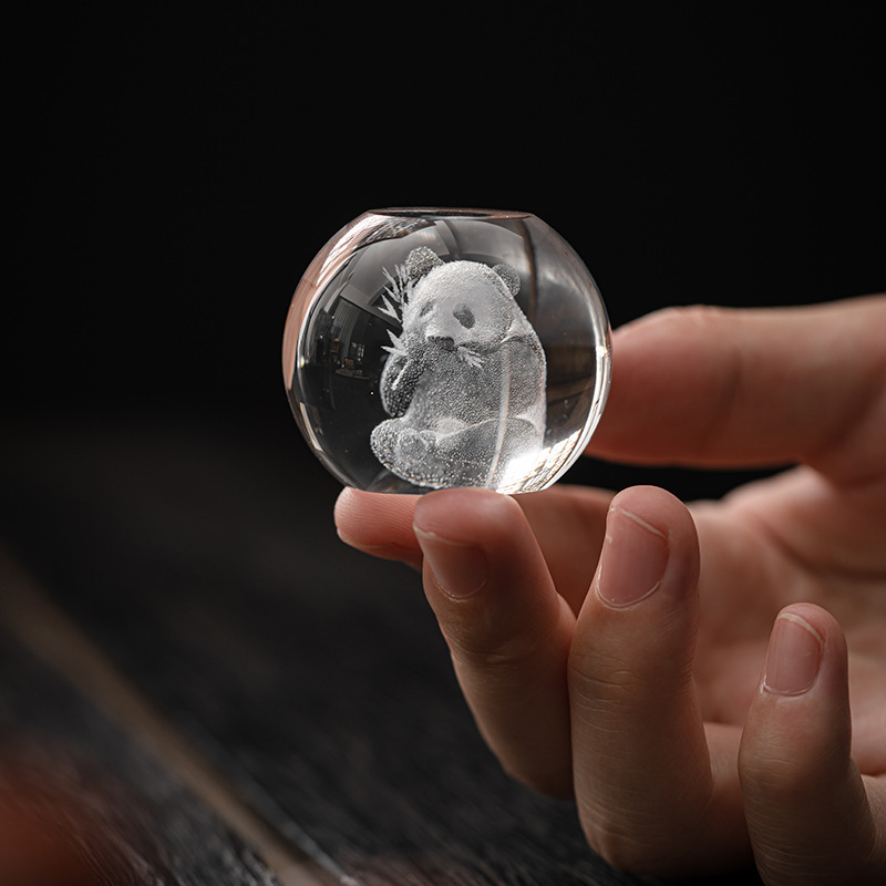 Capac din sticlă cristal pentru ceainic cu dragon — ornament pentru ceremonia ceaiului, suport pentru capacul ceainicului, animal de ceai