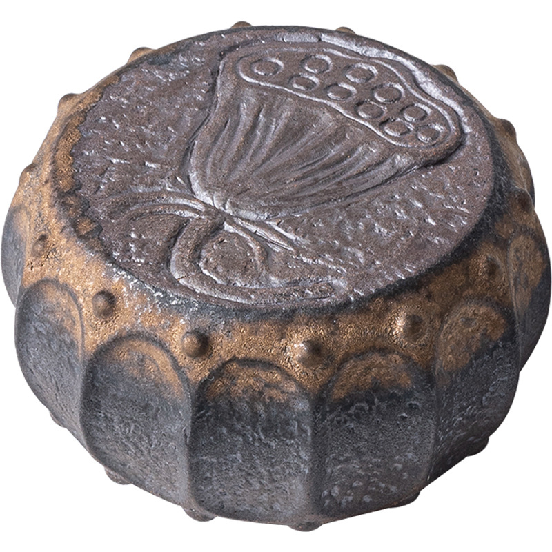 Suport pentru capac Zen, cu motiv lotus, pentru ceainic din lut purpuriu, accesoriu decorativ pentru tava de ceai