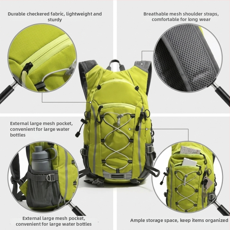 Rucsac pentru drumeții în aer liber, respirabil, ușor, rezistent la stropirea apei, unisex pentru călătorii și ciclism