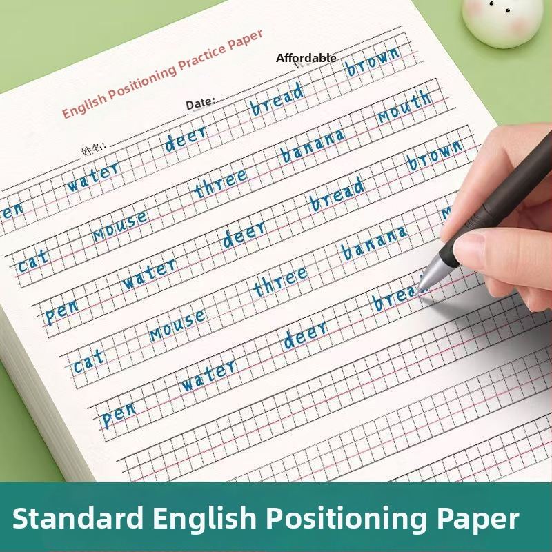 Practică de scriere în limba engleză pentru clasele I–III: caiet de trasat