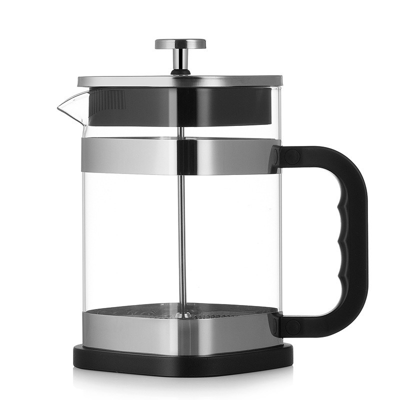 Kreatív négyzet alakú francia press koffehez, 1 L, hőálló boroszilikát üveg, nagy kapacitás