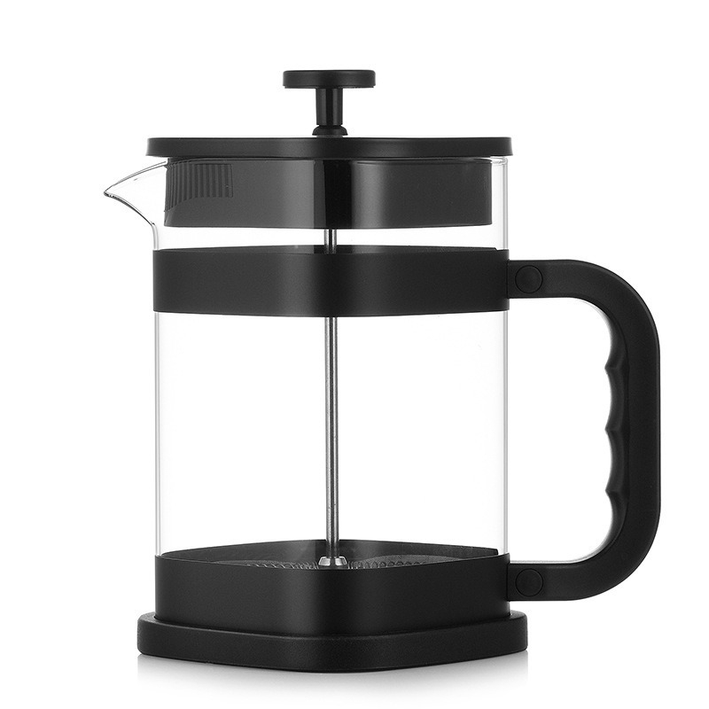 Kreatív négyzet alakú francia press koffehez, 1 L, hőálló boroszilikát üveg, nagy kapacitás