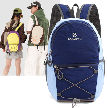 Rucsac din nylon, ușor, cu design color-block, pentru drumeții, călătorii, ciclism și activități în aer liber