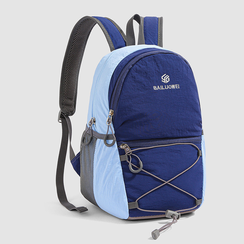 Rucsac din nylon, ușor, cu design color-block, pentru drumeții, călătorii, ciclism și activități în aer liber