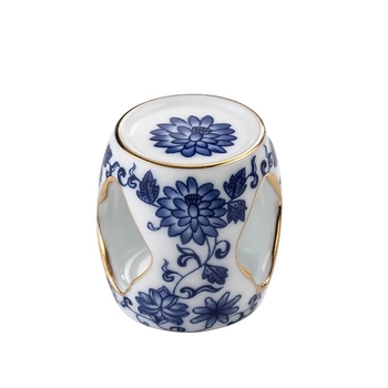 Suport de capac porțelan albastru-albastru vintage pentru ceainic din ceramică Yixing, suport ceramic, accesoriu Gongfu pentru ceai și decor de prezentare a ceaiului