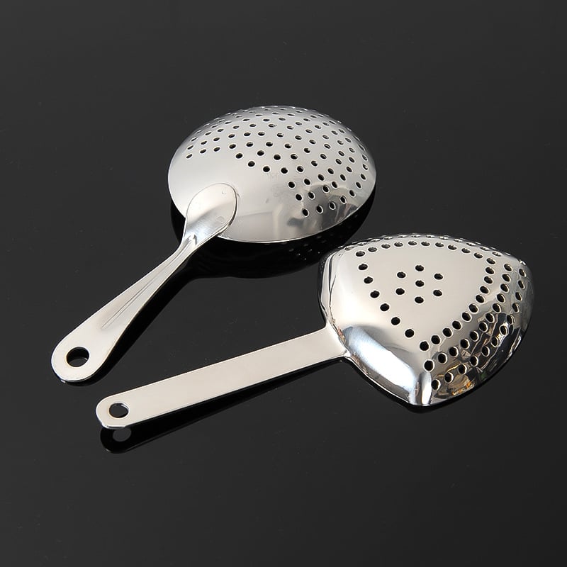 Filtru triunghiular pentru gheață cu mâner lung, filtru oval pentru gheață, filtru pentru bar pentru cocktailuri, unealtă de amestecare