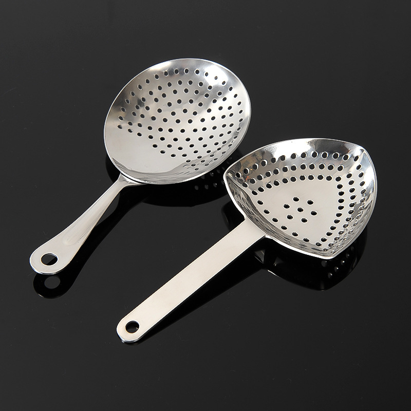 Filtru triunghiular pentru gheață cu mâner lung, filtru oval pentru gheață, filtru pentru bar pentru cocktailuri, unealtă de amestecare