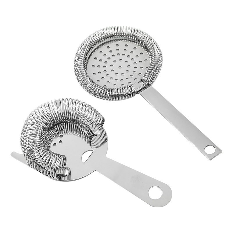 Filtru Hawthorne din oțel inoxidabil 304 pentru shaker de cocktail – filtru de gheață încrucișat pentru uz casnic