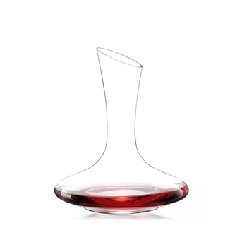 Baer decantor din cristal fără plumb, gură înclinată, fabricat manual, 1000 ml