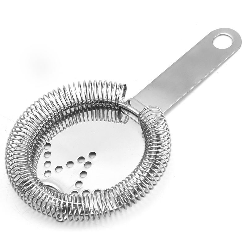 Filtru de gheață din oțel inoxidabil 304 cu găuri, pentru cocktailuri, instrument de bar