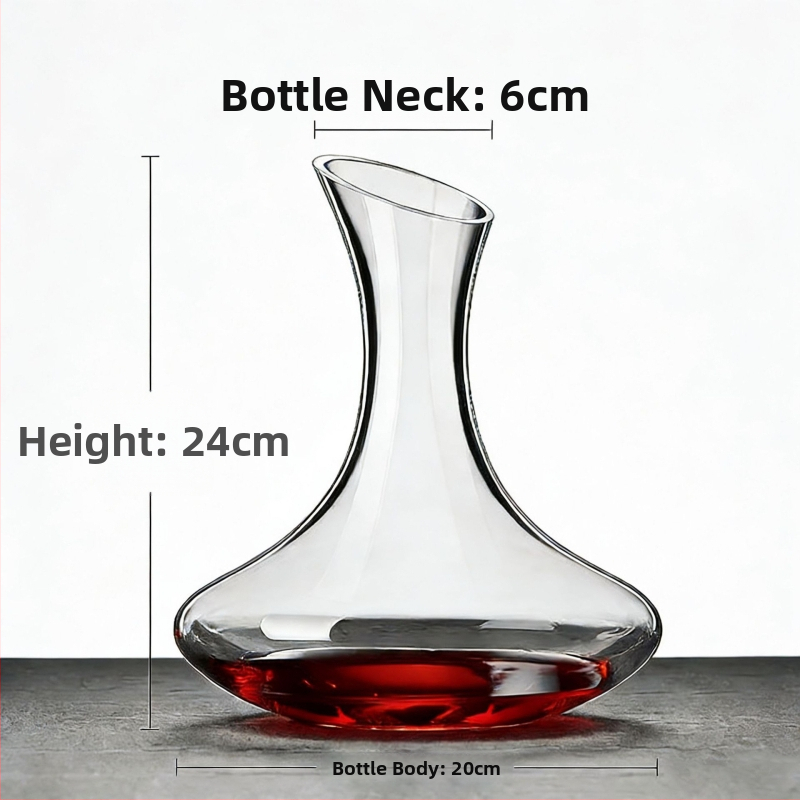 Sada sklenených karaf na víno, veľká kapacita, moderný minimalistický dizajn