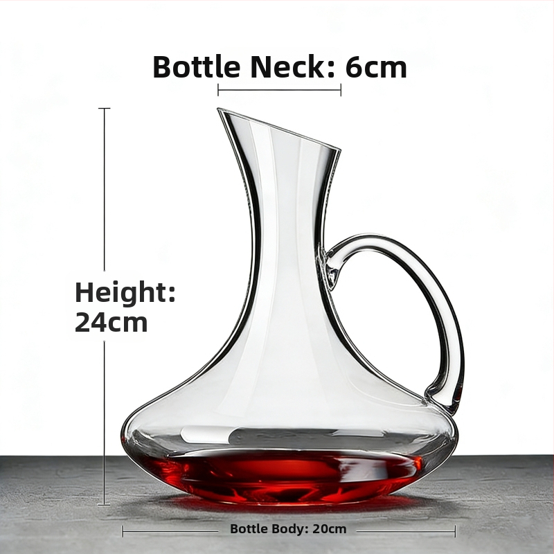 Sada sklenených karaf na víno, veľká kapacita, moderný minimalistický dizajn