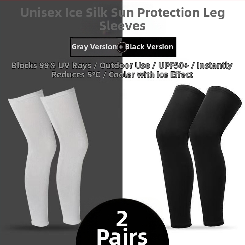 Manșete de protecție pentru gambe cu Ice Silk pentru bărbați și femei – ciclism, baschet, alergare, în aer liber