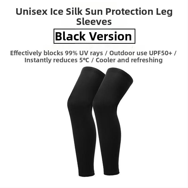 Manșete de protecție pentru gambe cu Ice Silk pentru bărbați și femei – ciclism, baschet, alergare, în aer liber