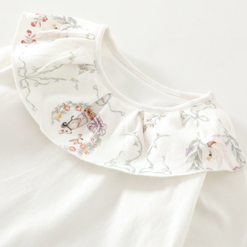 Set de pijama din bumbac 100% pentru fetițe, două piese, mâneci lungi