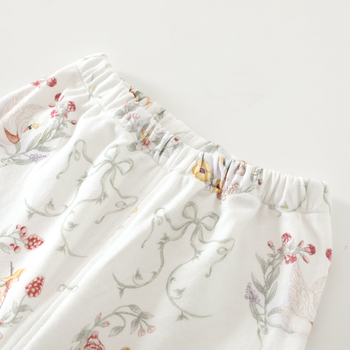 Set de pijama din bumbac 100% pentru fetițe, două piese, mâneci lungi