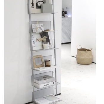 Bibliotecă de podea pentru reviste, cu suport pentru ziare și CD-uri, stil vintage de studio