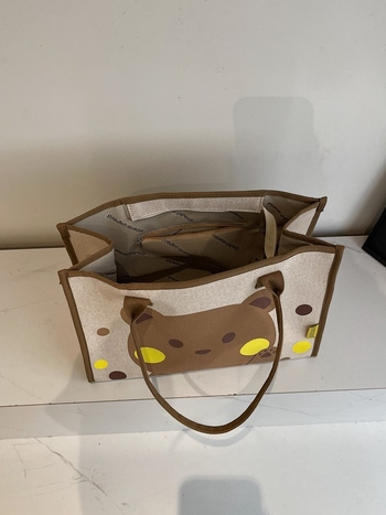 Geantă Tote cu imprimeu de desene animate în stil japonez, capacitate mare, potrivită pentru naveta zilnică
