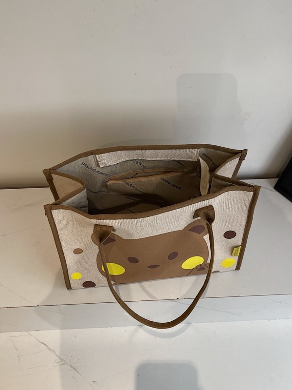 Geantă Tote cu imprimeu de desene animate în stil japonez, capacitate mare, potrivită pentru naveta zilnică