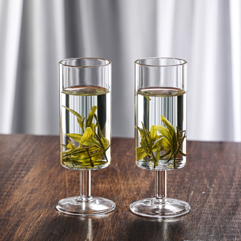 Monkey Kui ceașcă de ceai din sticlă pentru ceai verde – stil japonez, pahar transparent înalt cu infuzor de ceai