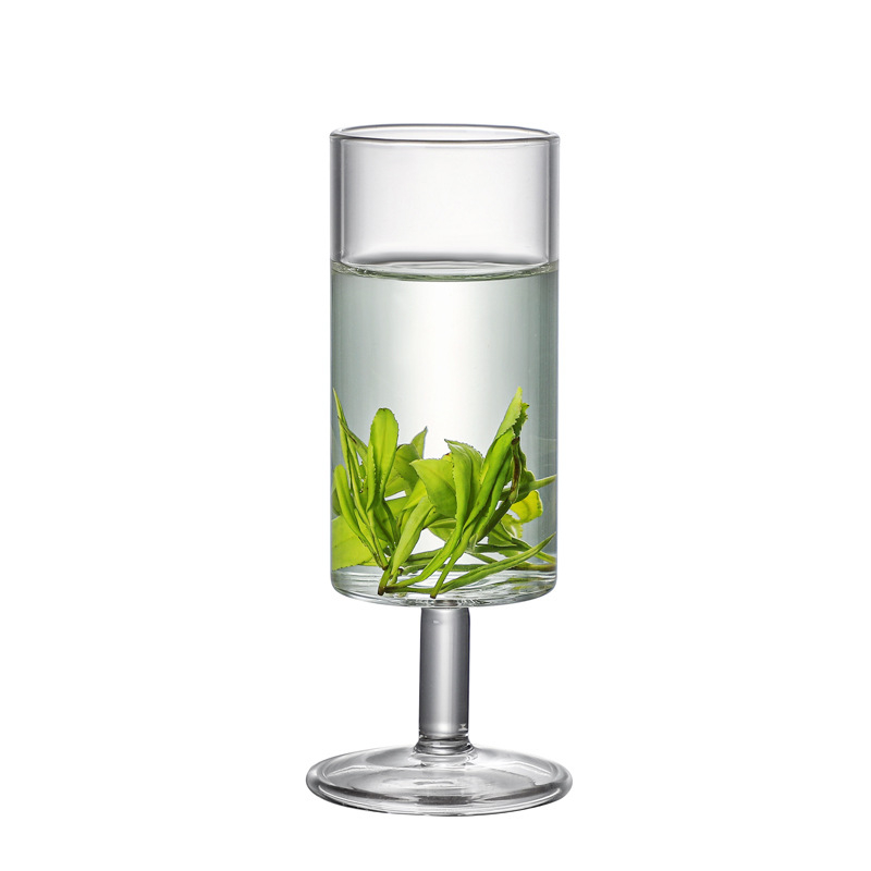 Monkey Kui ceașcă de ceai din sticlă pentru ceai verde – stil japonez, pahar transparent înalt cu infuzor de ceai