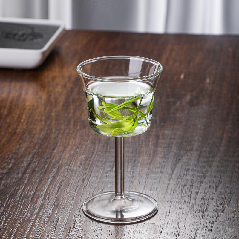 Monkey Kui ceașcă de ceai din sticlă pentru ceai verde – stil japonez, pahar transparent înalt cu infuzor de ceai