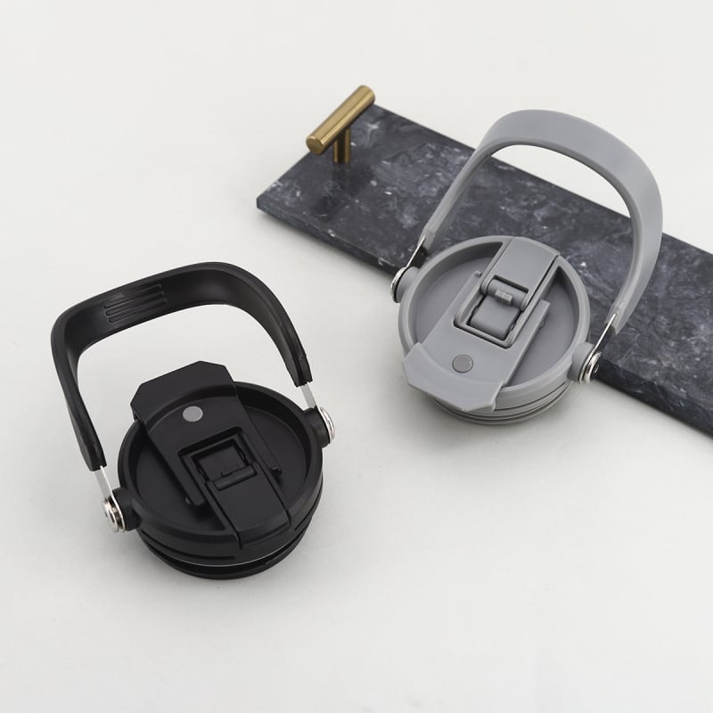 Capac transparent etanș pentru pahare de 20oz/30oz cu mâner, capac pentru pahar de mașină, capac din silicon anti-scurgeri pentru pai