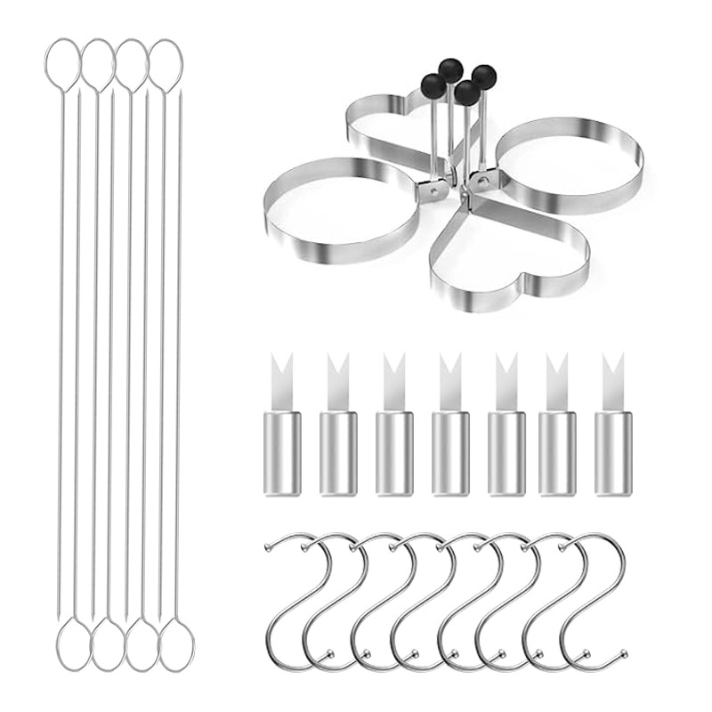 Set de unelte pentru grătar din oțel inoxidabil, pentru exterior, cu spatulă și plăcuță de grătar