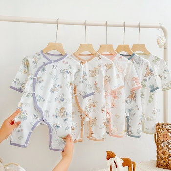 Salopetă din bumbac cu mânecă lungă pentru bebeluți, unisex, nou-născuți, stil monahal, pentru toate anotimpurile