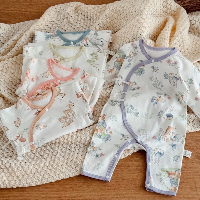 Salopetă din bumbac cu mânecă lungă pentru bebeluți, unisex, nou-născuți, stil monahal, pentru toate anotimpurile
