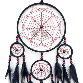 Dream catcher în stil indian – decor pentru dormitor cu pene, pandantiv lângă pat, clopoțel de vânt, cadou pentru fete și colegi