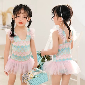 Costum de baie pentru fete, prințesa sirenă, de o piesă, pentru 4–10 ani