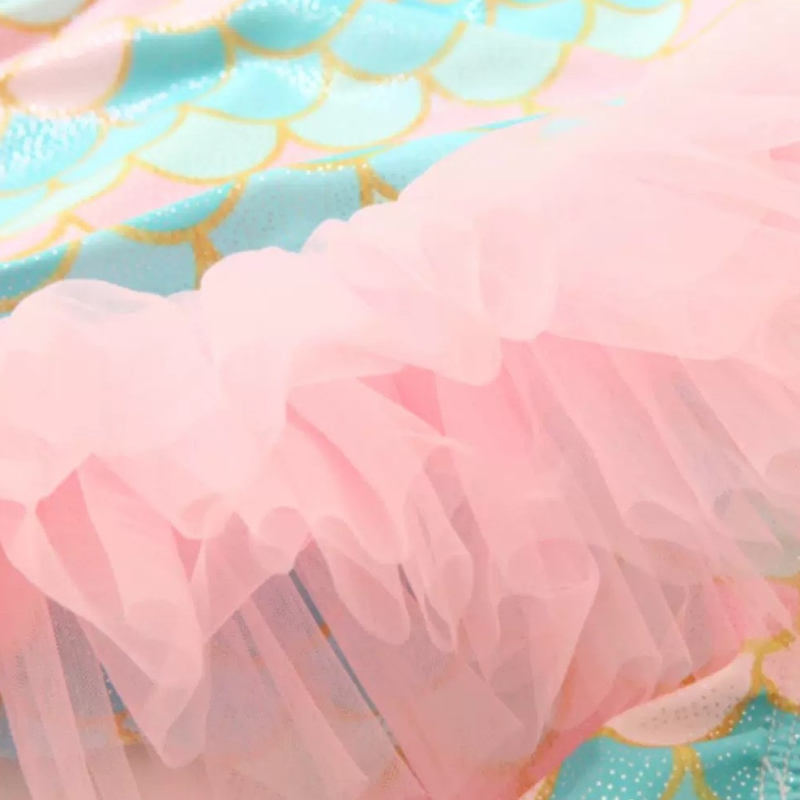 Costum de baie pentru fete, prințesa sirenă, de o piesă, pentru 4–10 ani