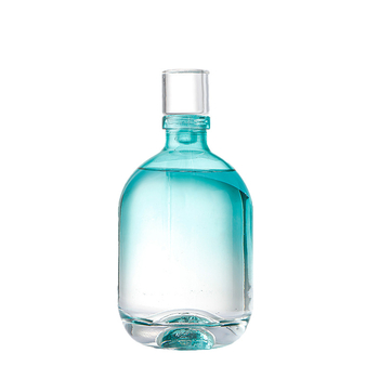 Sticlă de sticlă cu nuanțe gradient pentru lichior, 500 ml, recipient transparent pentru vin de fructe și fermentare acasă.