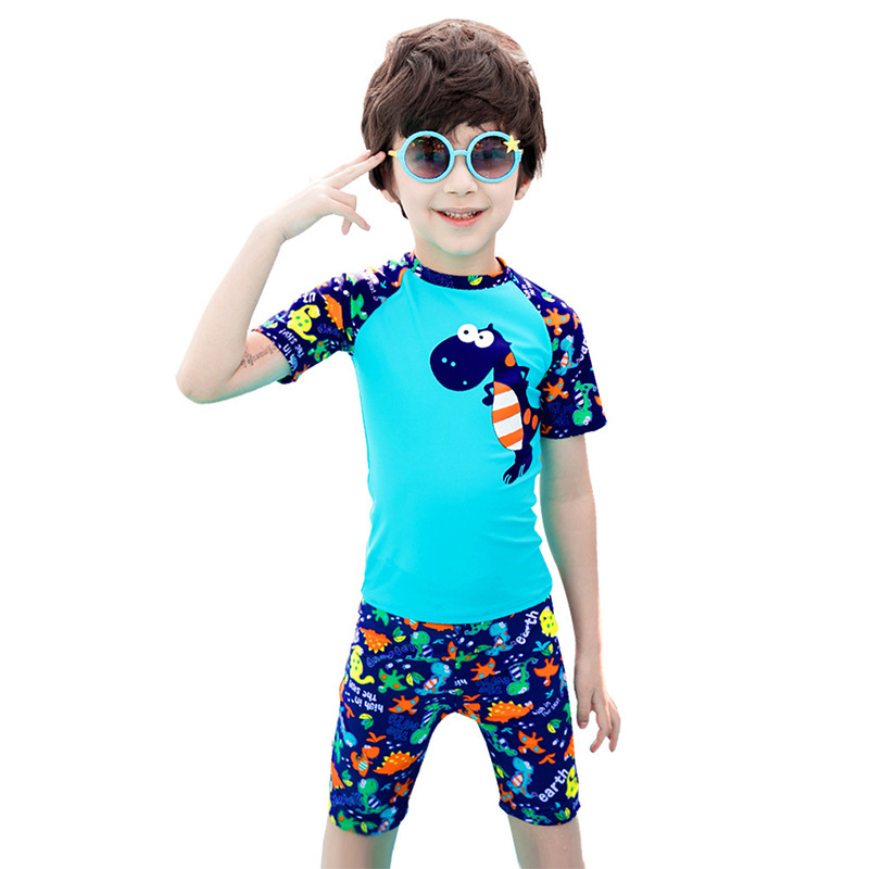 Costum de baie întreg pentru copii, băieți, cu imprimeu desen animat
