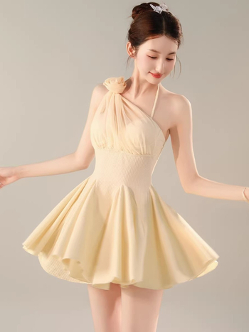 Noul costum de baie pentru femei, cu spate decupat, design de înaltă clasă care modelează, în nuanță apă, pentru plajă și vacanțe la spa, model 9192