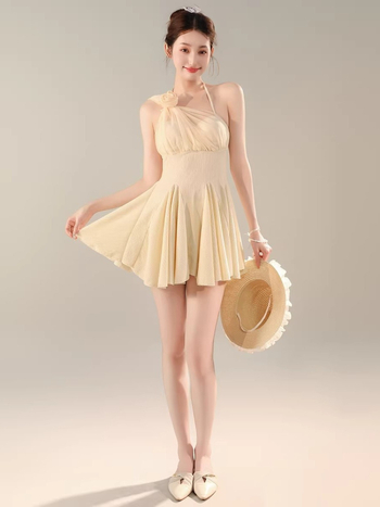 Noul costum de baie pentru femei, cu spate decupat, design de înaltă clasă care modelează, în nuanță apă, pentru plajă și vacanțe la spa, model 9192