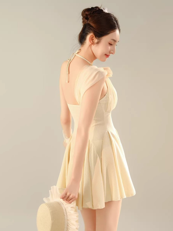 Noul costum de baie pentru femei, cu spate decupat, design de înaltă clasă care modelează, în nuanță apă, pentru plajă și vacanțe la spa, model 9192