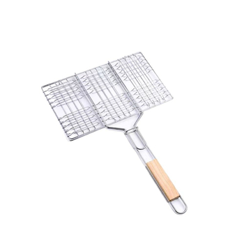 Rete de grătar pătrată din fier, cleme pentru grătar, set de unelte pentru barbecue