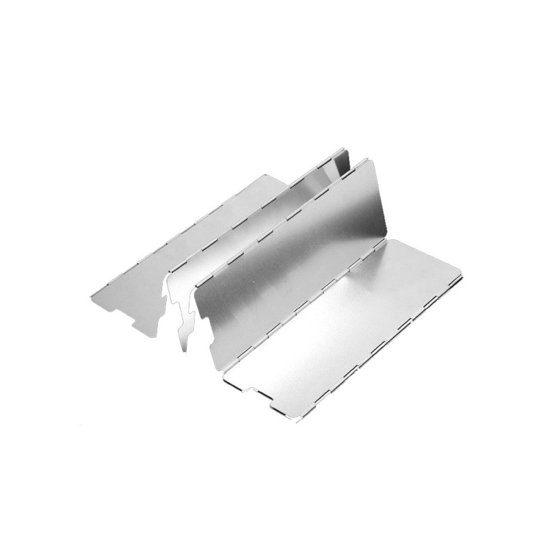 Ecran de protecție împotriva vântului din aluminiu, pliabil, pentru gătit în aer liber și supraviețuire