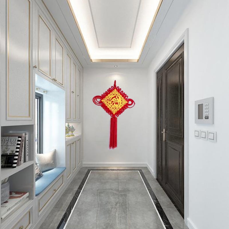 Nod chinezesc norocos pentru pace și prosperitate, realizat manual din poliester, cadou potrivit pentru nunți și casă nouă.