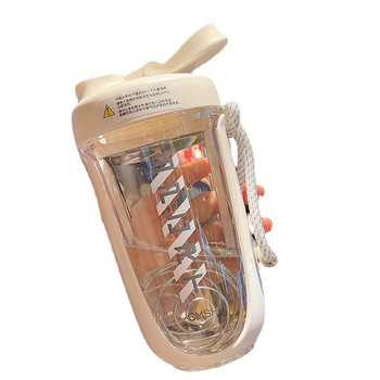 CMSH-1763 Strawberry Life shaker cup, capac mare, din plastic, pentru pudră de proteine și milkshake, sport și fitness