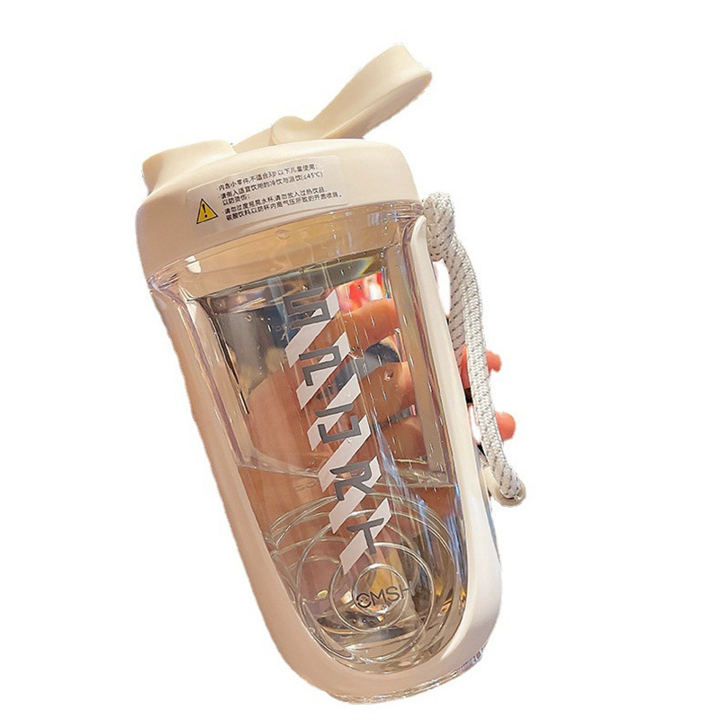 CMSH-1763 Strawberry Life shaker cup, capac mare, din plastic, pentru pudră de proteine și milkshake, sport și fitness