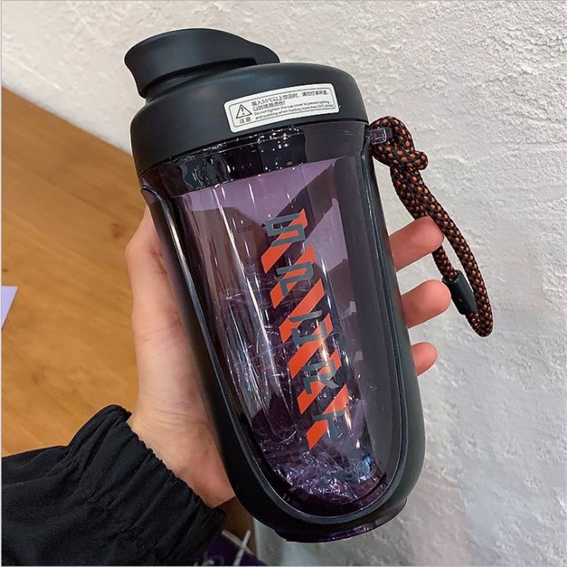 CMSH-1763 Strawberry Life shaker cup, capac mare, din plastic, pentru pudră de proteine și milkshake, sport și fitness