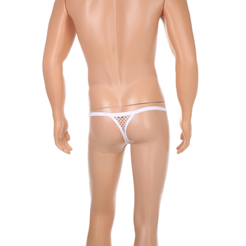 Chiloți T-back pentru bărbați din plasă, sexy și respirabili, talie joasă, buzunar U, bikini tip T-back